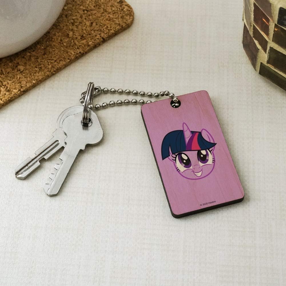 MLP Princess Twilight Sparkle Face Wooden Rectangle Keychain 3