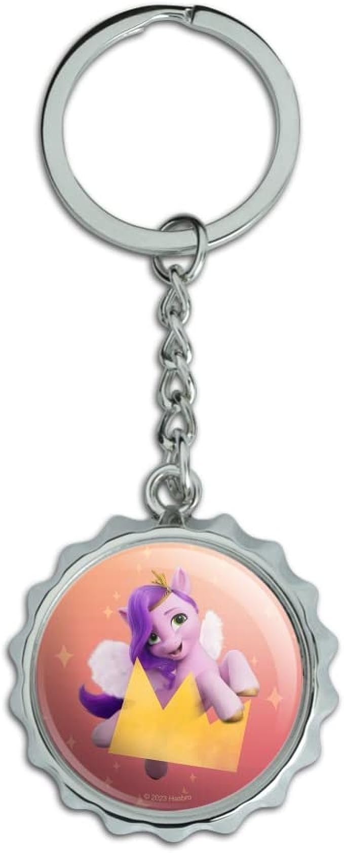 MLP: MYM Princess Pipp Petals Chrome Plated Metal Bottle Opener Keychain 1