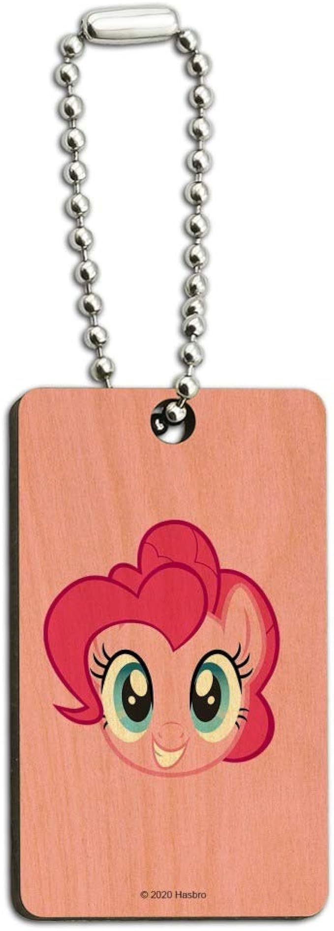 MLP Pinkie Pie Face Wooden Rectangle Keychain 1