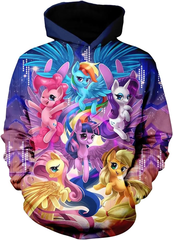 MLP The Mane 6 Cartoon Pullover Hoodie 1