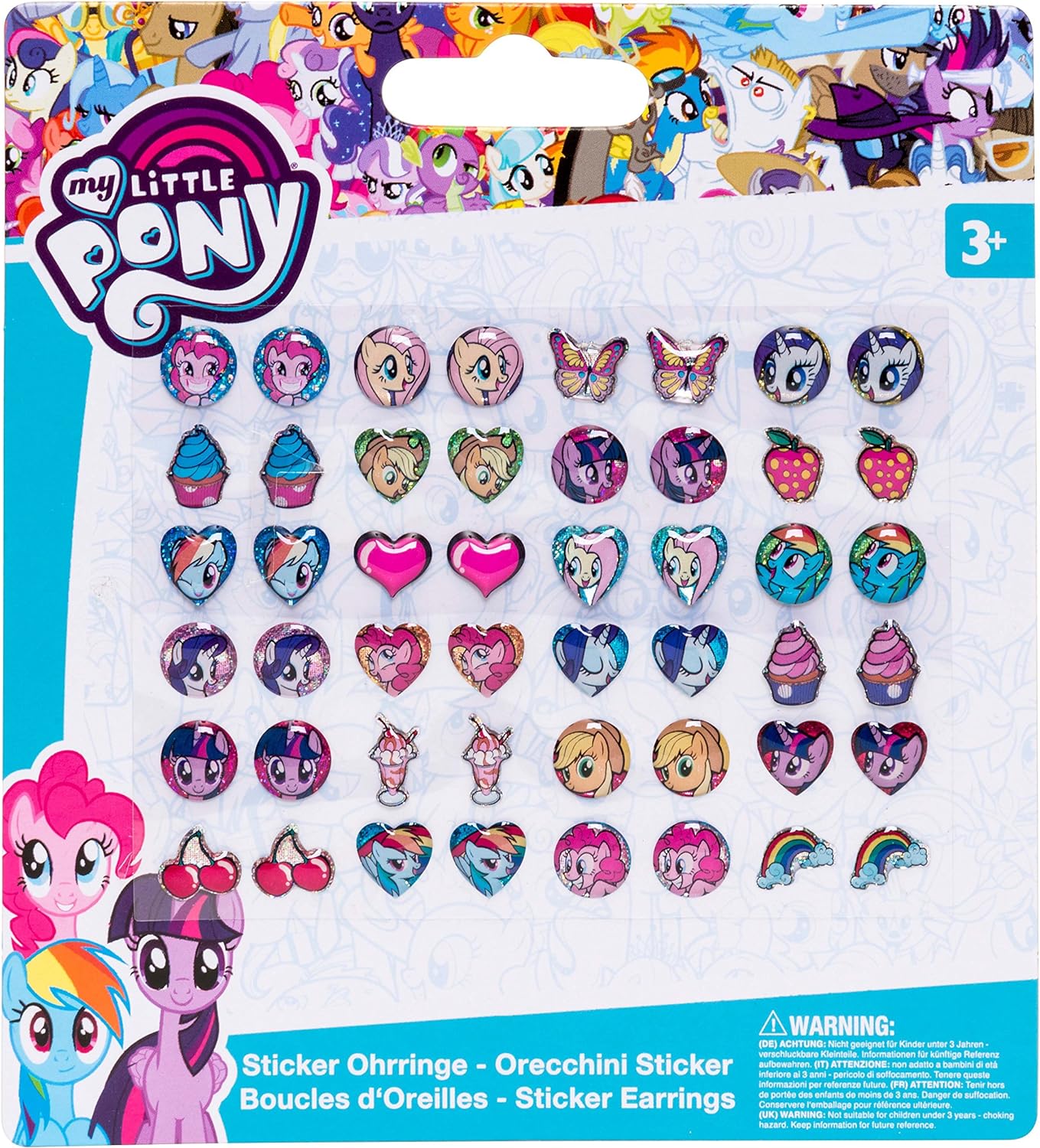 MLP Self-Adhesive Sticker Earrings Set 1