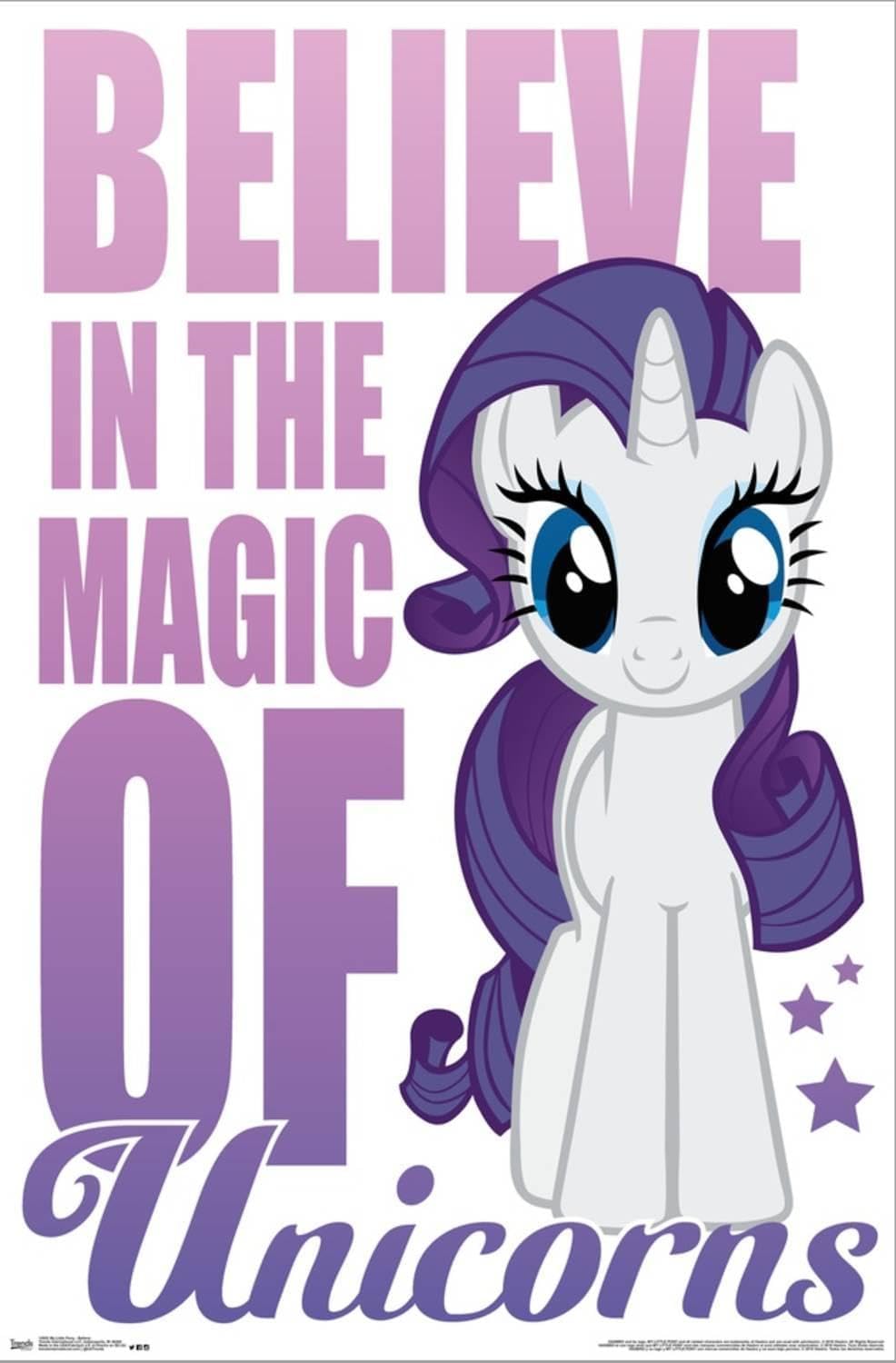 MLP Rarity Believe in the Magic of Unicorns Wall Poster 1