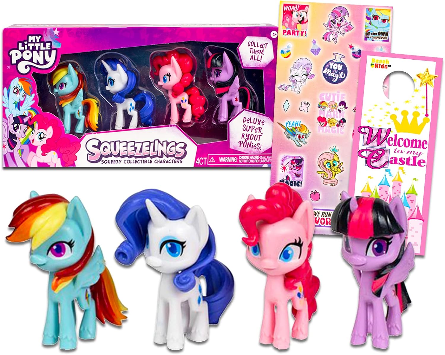 MLP Squeezelings Collectable Pony Character 3-Pack Bundle