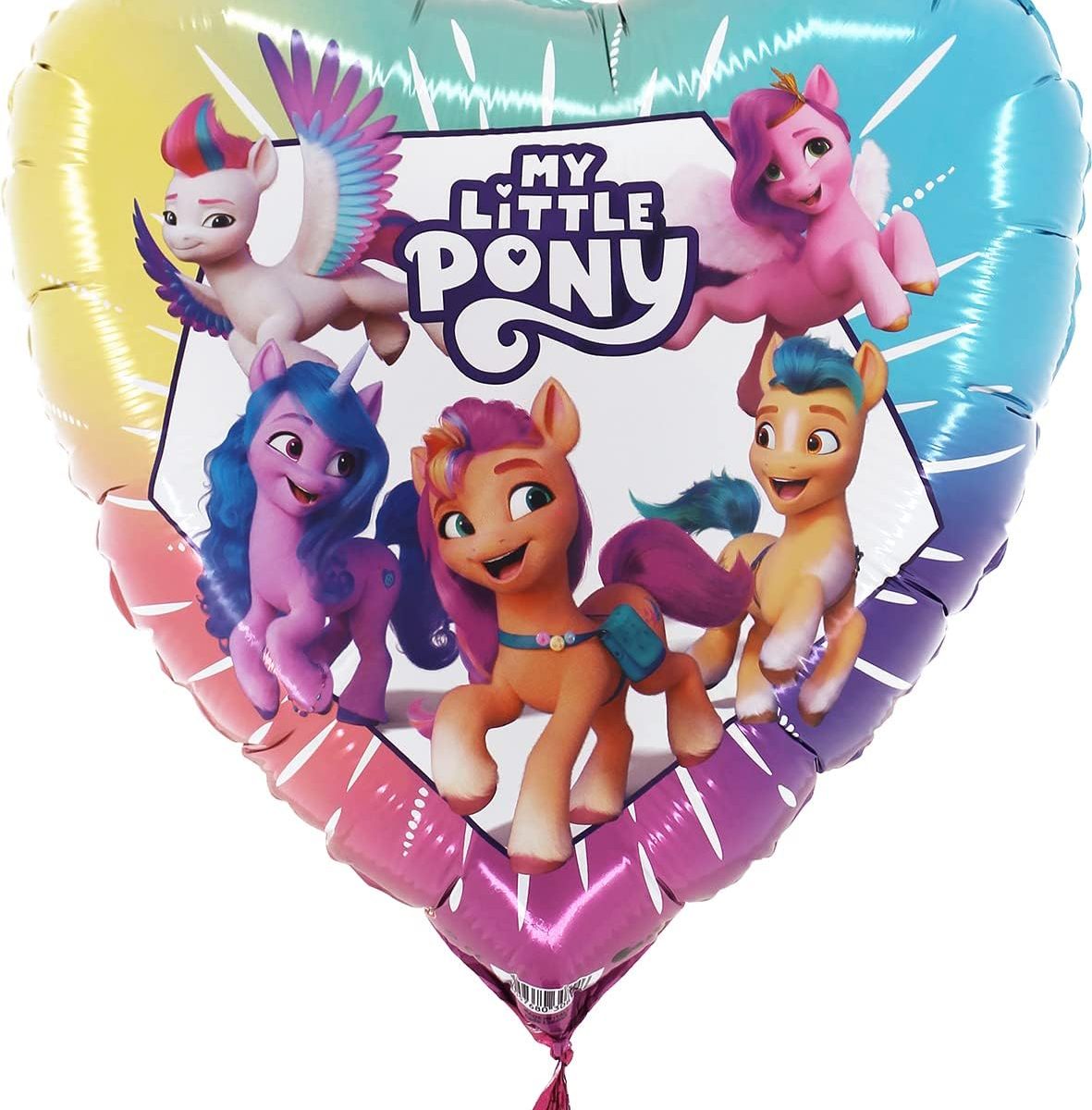 MLP: MYM The Mane 5 Character Heart Shaped Foil Party Balloon