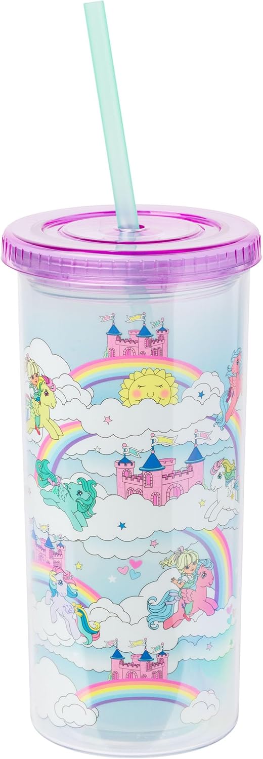 MLP Retro Magical Castle Pattern Plastic Cold Cup 1