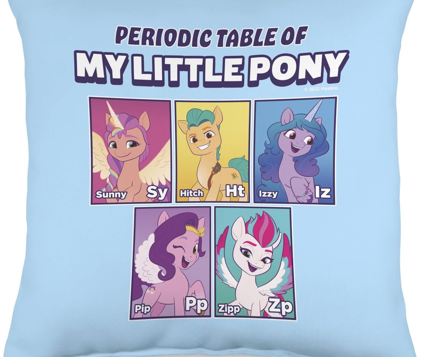 MLP: ANG Periodic Table Of Ponies Throw Pillow 1