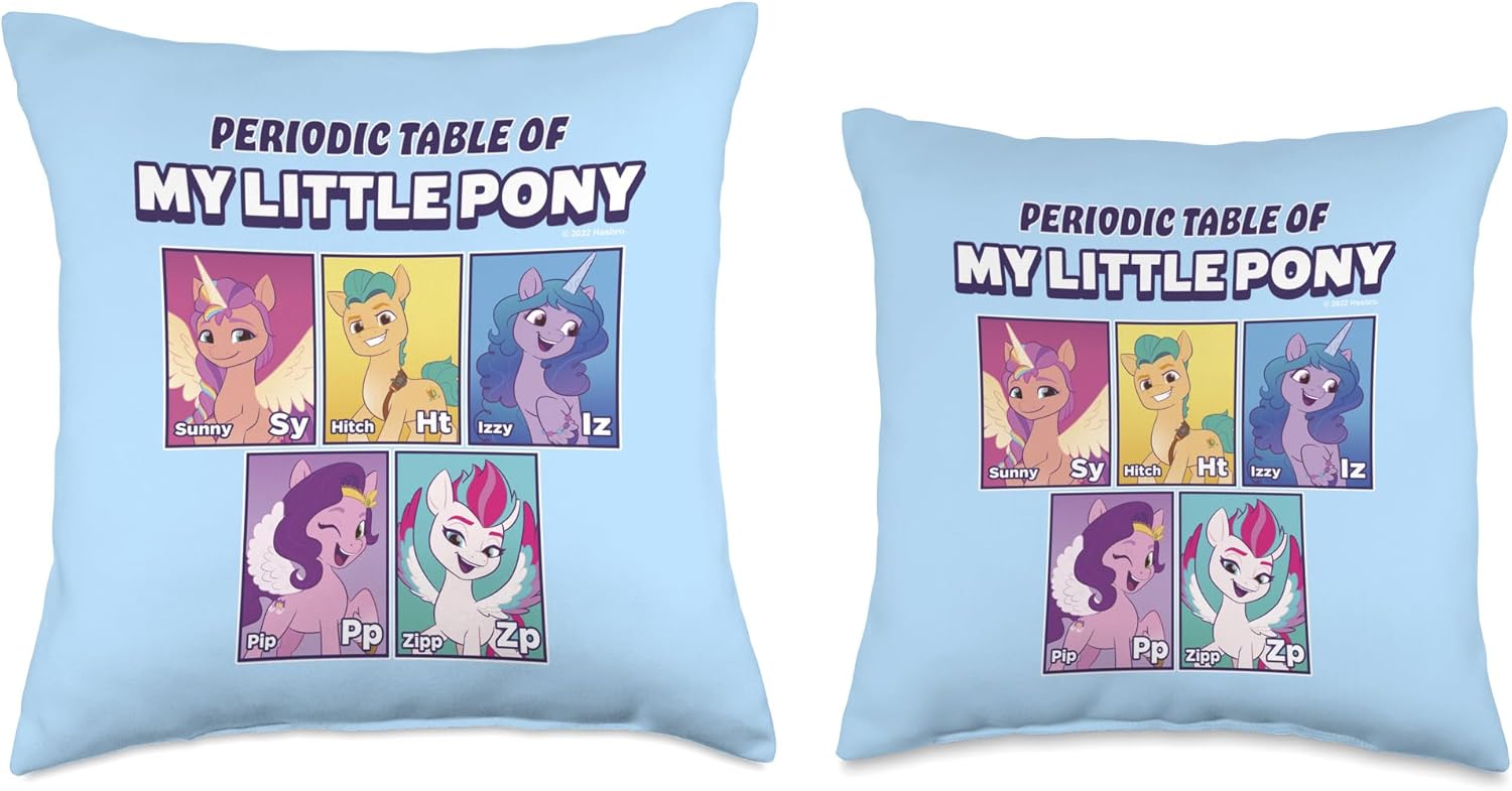 MLP: ANG Periodic Table Of Ponies Throw Pillow 3