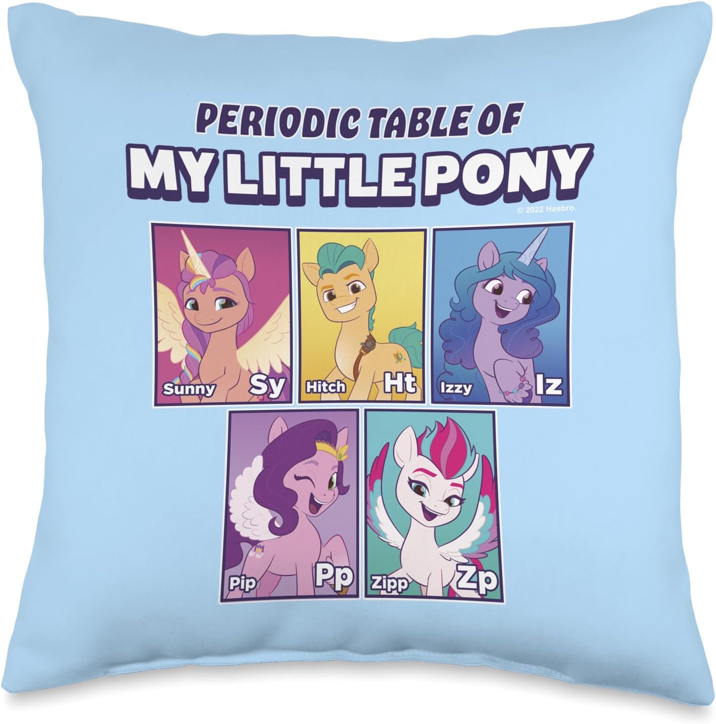 MLP: ANG Periodic Table Of Ponies Throw Pillow 1