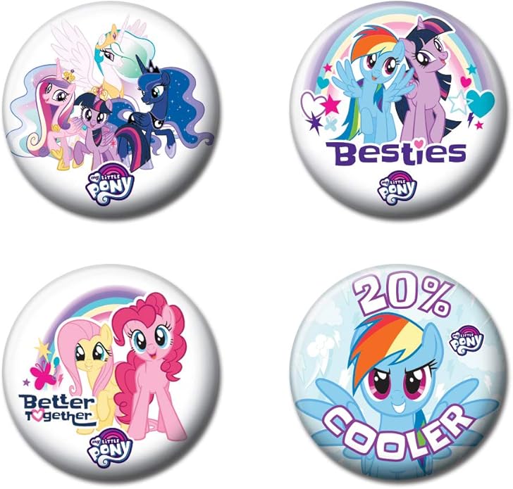 MLP Character Officially Licensed Collectible Buttons 4-Pack Set 2