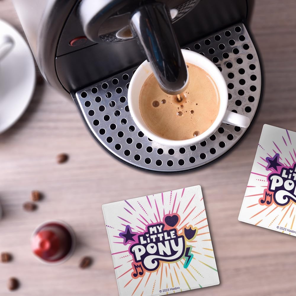 MLP: MYM Logo Square Ceramic Coasters 2-Pack Set 3