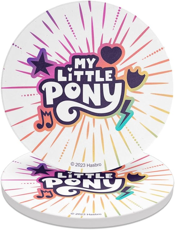 MLP: MYM Logo Round Ceramic Coasters 2-Pack Set 1