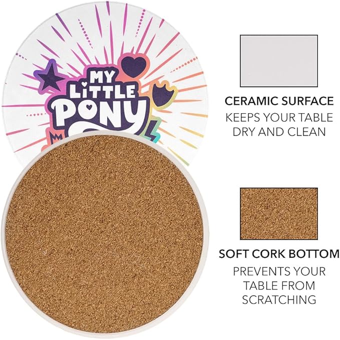 MLP: MYM Logo Round Ceramic Coasters 2-Pack Set 2
