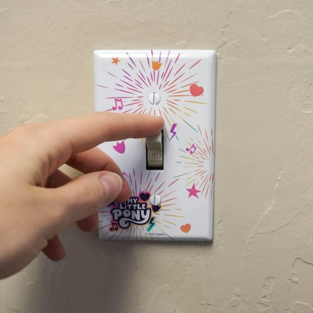 MLP: MYM Logo Plastic Toggle Light Switch Plate Cover Wall Decor 2