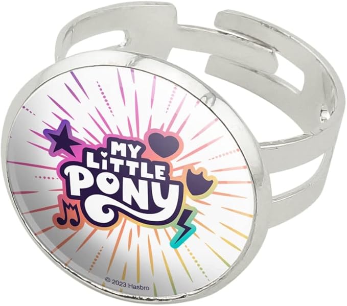 MLP: MYM Logo Silver Plated Adjustable Novelty Ring