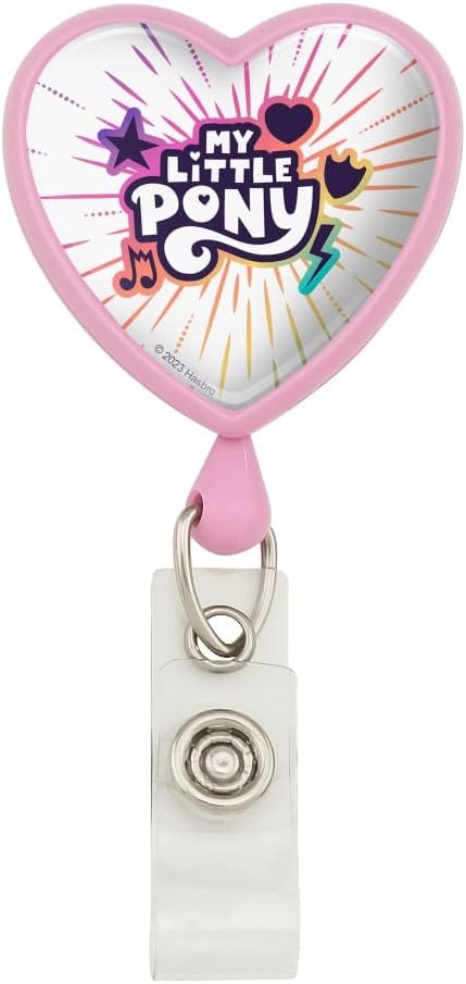 MLP: MYM Logo Heart Lanyard Retractable Reel Badge Pink ID Card Holder 1