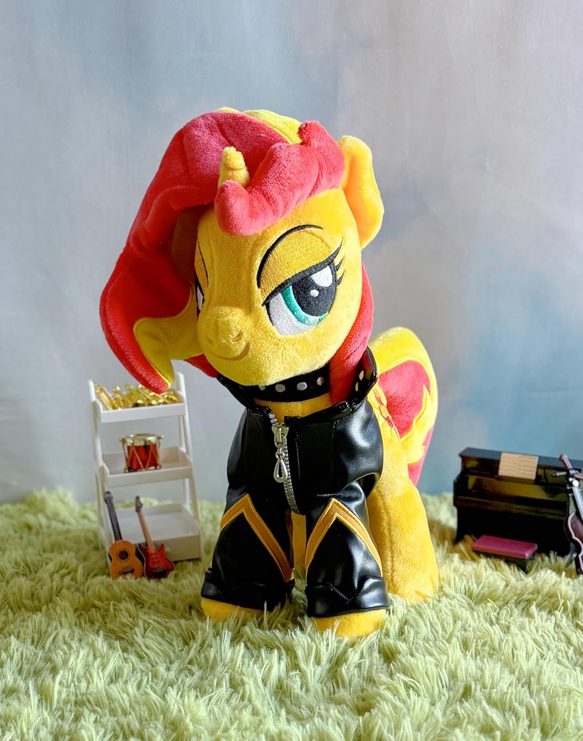 MLP Sunset Shimmer Deluxe Plush Toy with Rockstar Outfit 1