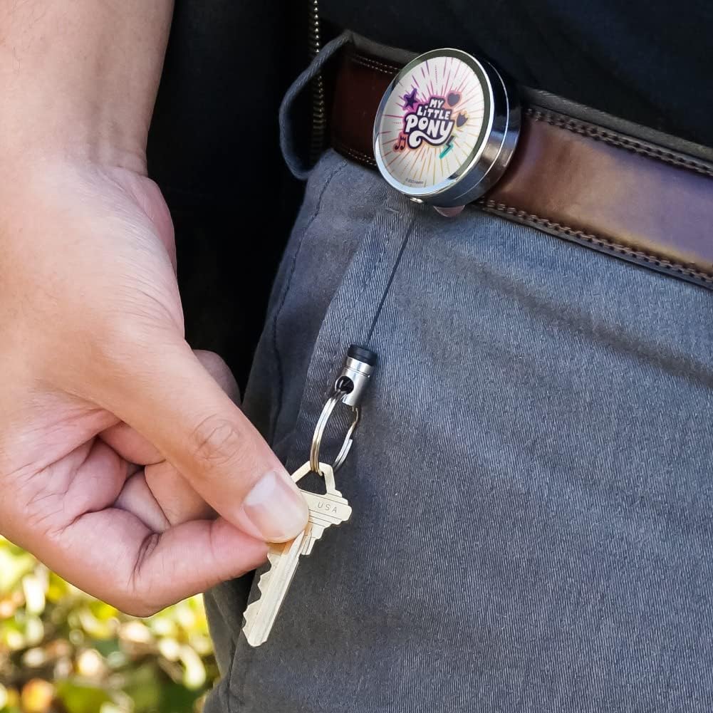 MLP: MYM Logo Heavy Duty Metal Retractable Reel ID Badge Key Card Tag Holder 3