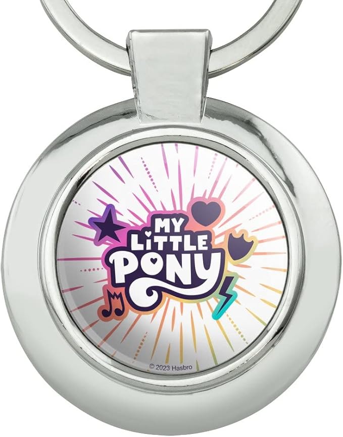 MLP: MYM Logo Classy Round Chrome Plated Metal Keychain 1
