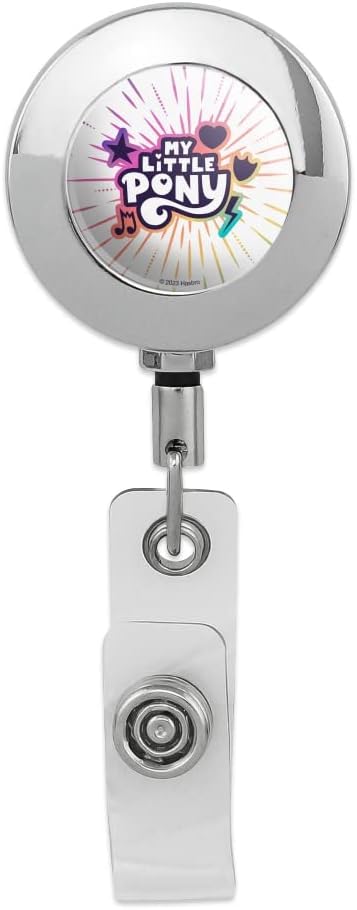 MLP: MYM Logo Retractable Reel Premium Metal Chrome Badge ID Card Holder Clip 1