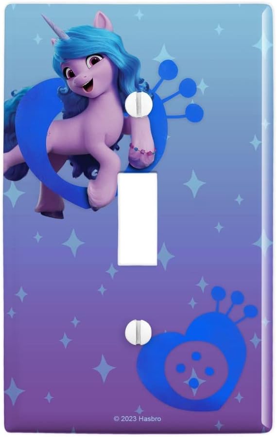 MLP: MYM Izzy Moonbow Plastic Wall Decor Toggle Light Switch Plate Cover 1