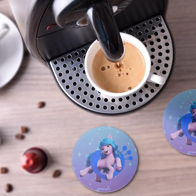MLP: MYM Izzy Moonbow Round Ceramic Drink Coasters 2-Pack Set 2