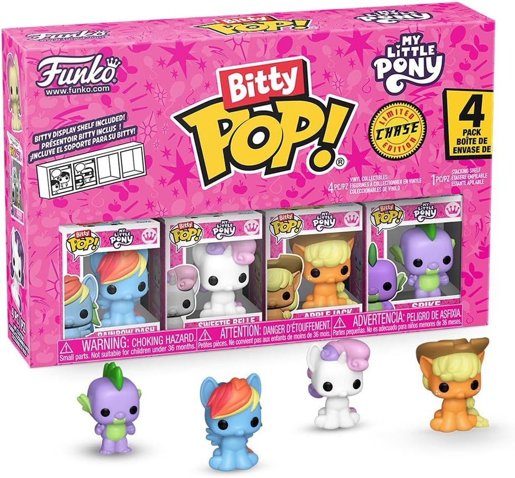MLP Funko Pop! Character Bitty Bobble Head Toy 4-Pack Set 1