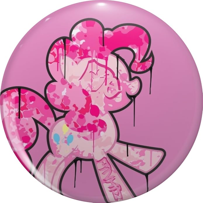 MLP Pinkie Pie Graffiti Silhouett Lapel Brooch Pin Badge 1