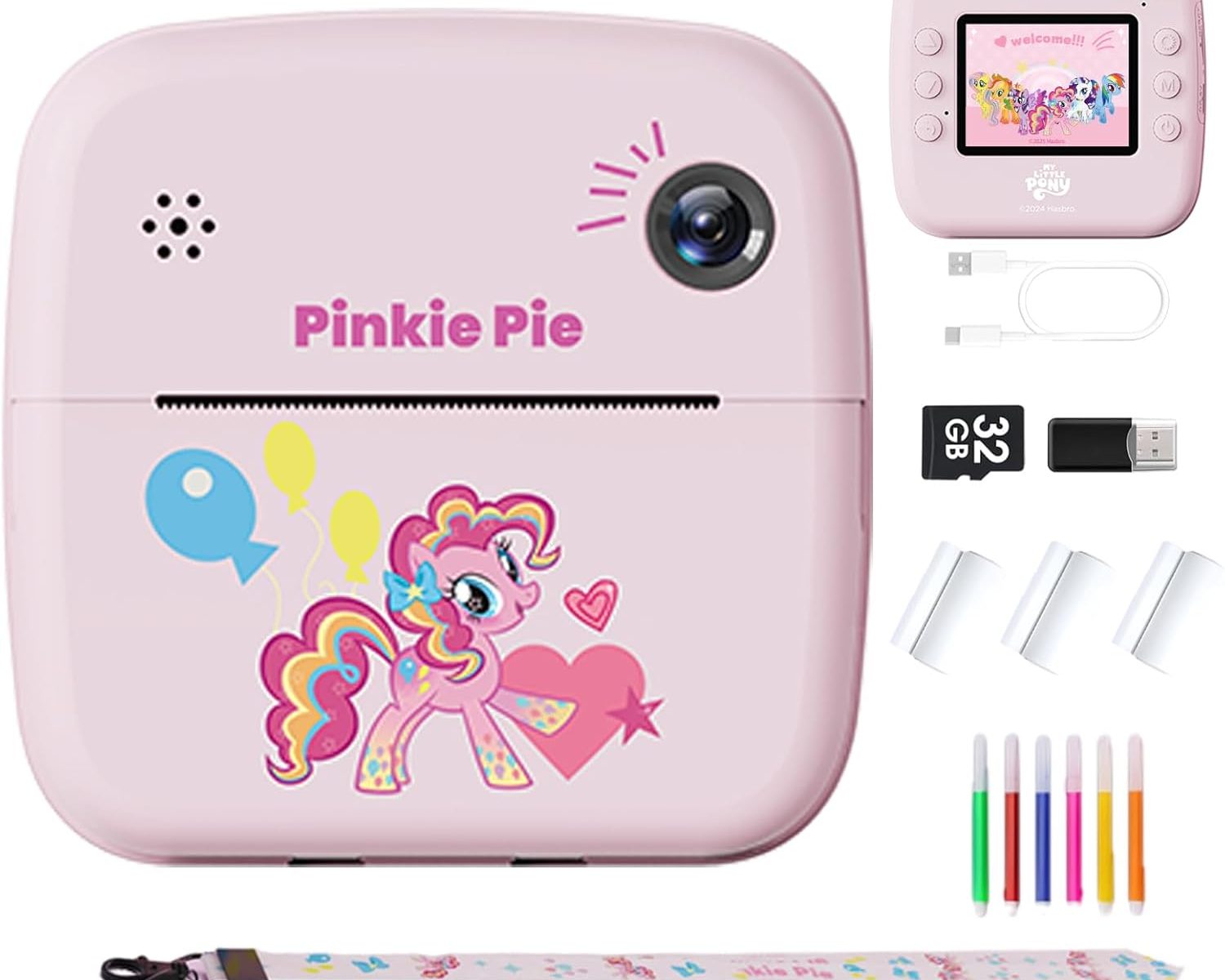 MLP Rainbow Series Pinkie Pie Polaroid Instant Print Camera 1