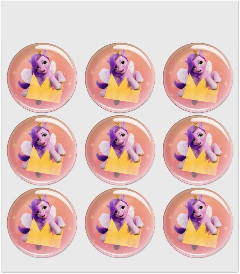 MLP: MYM Pipp Petals 1.5" Puffy Bubble Dome Scrapbooking Crafting Sticker Set