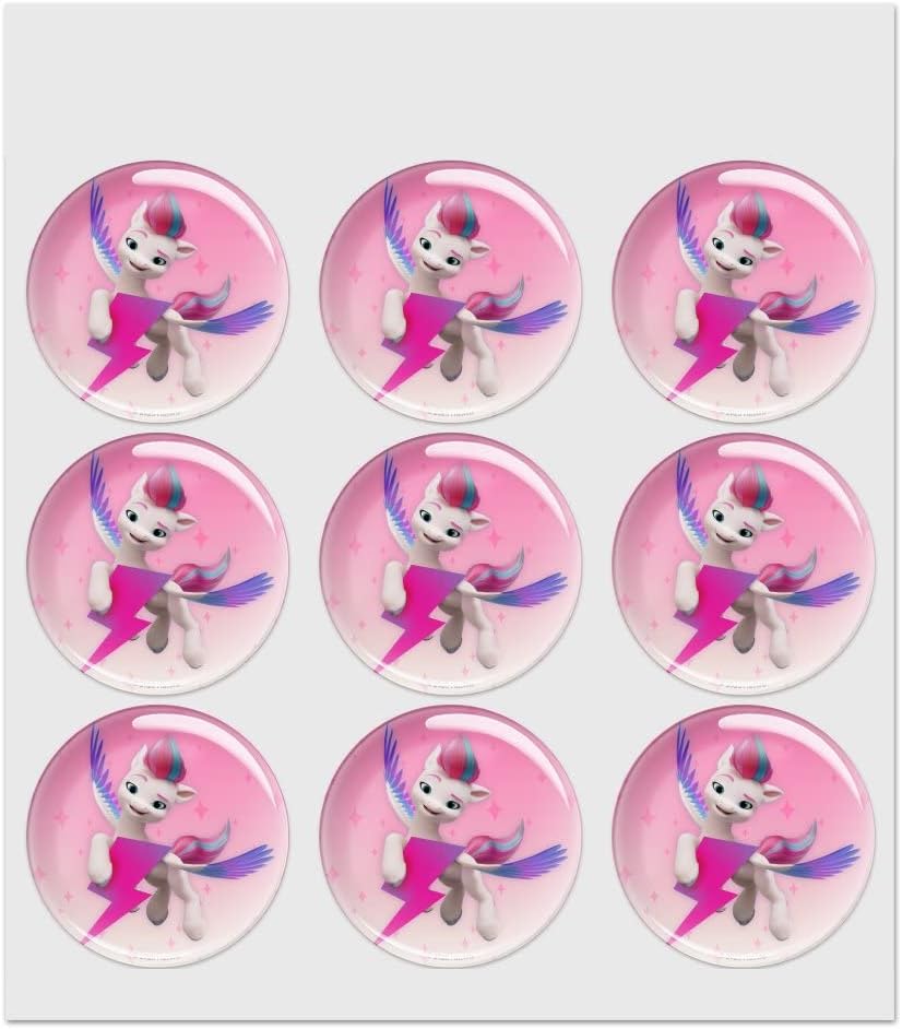 MLP: MYM Zipp Storm 1.5" Puffy Bubble Dome Scrapbooking Crafting Sticker Set