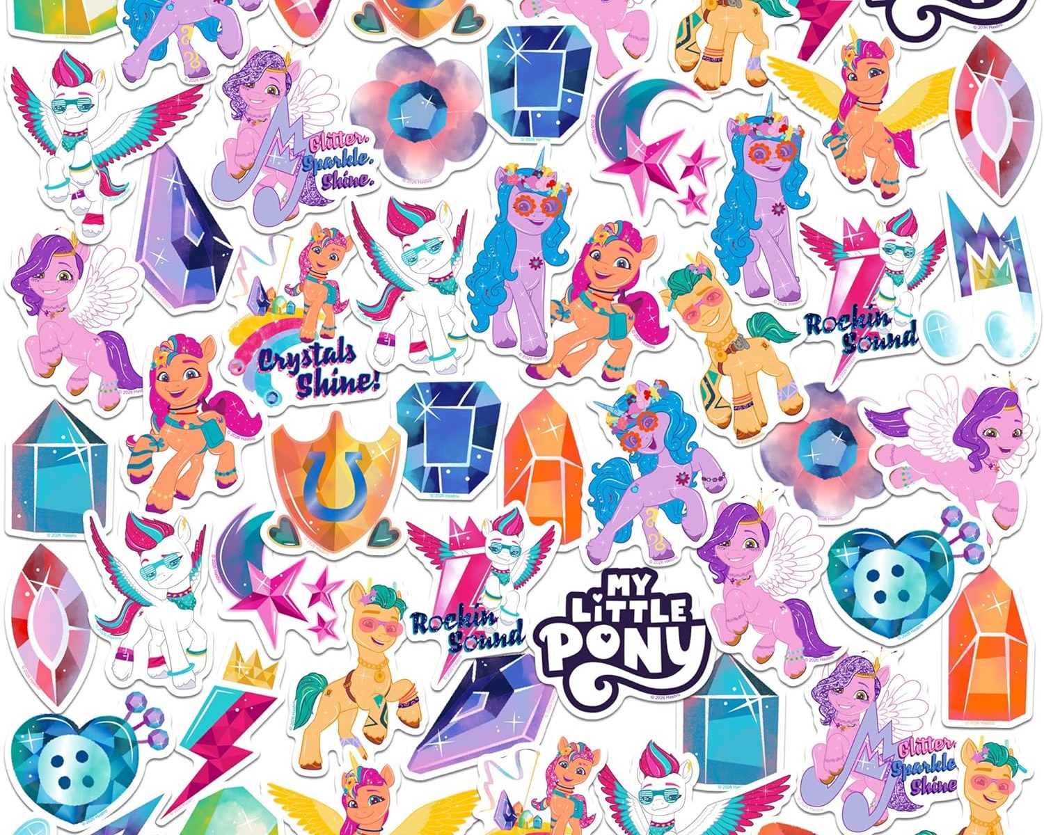 MLP: MYM Sparkle and Shine Vinyl Waterproof Die‑Cut Decal Sticker Pack
