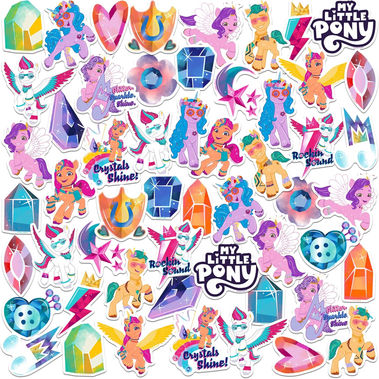 MLP: MYM Sparkle and Shine Vinyl Waterproof Die‑Cut Decal Sticker Pack
