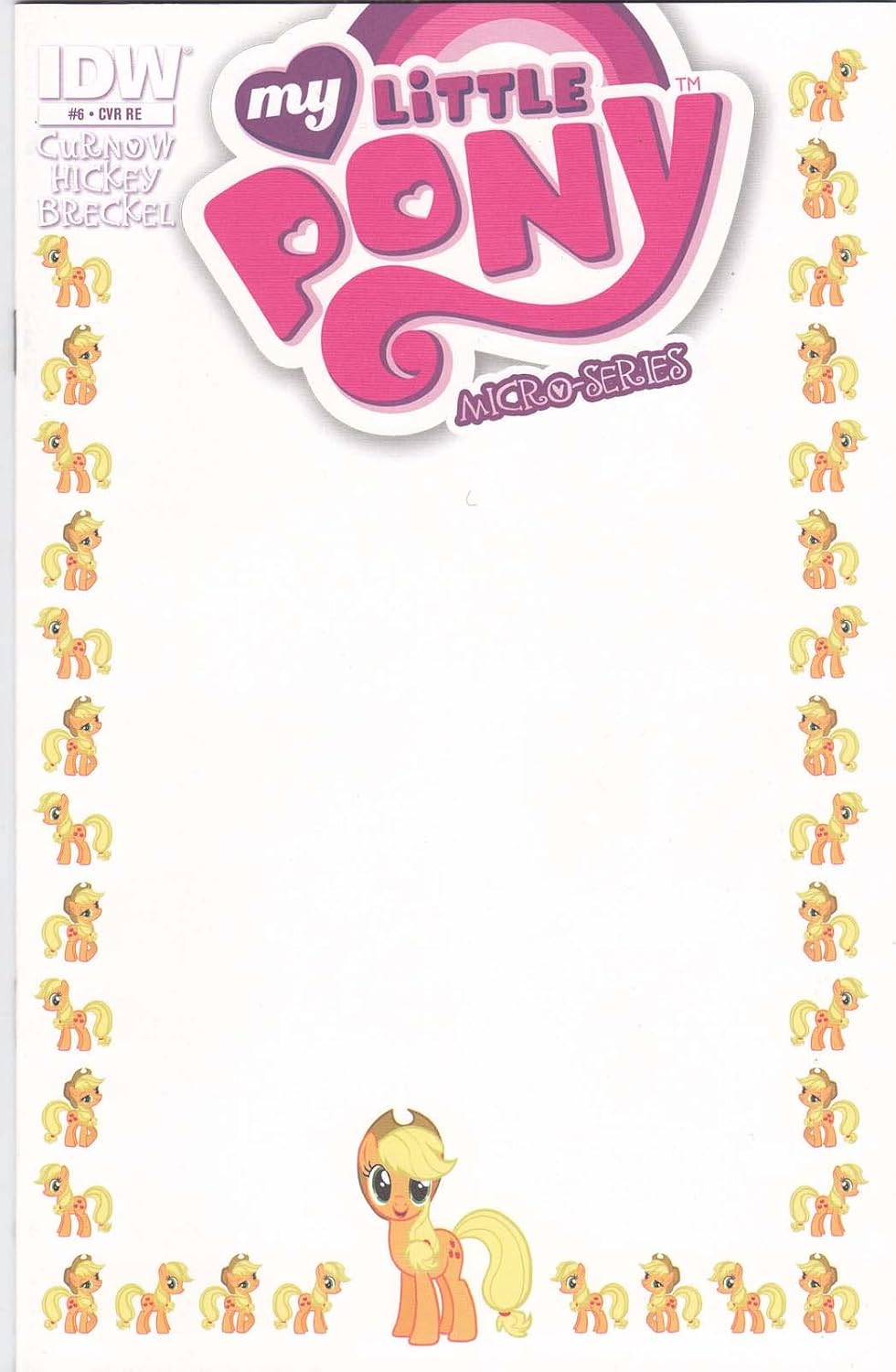 MLP: FIM Applejack Microseries #6E RE Blank Frame Comic Book