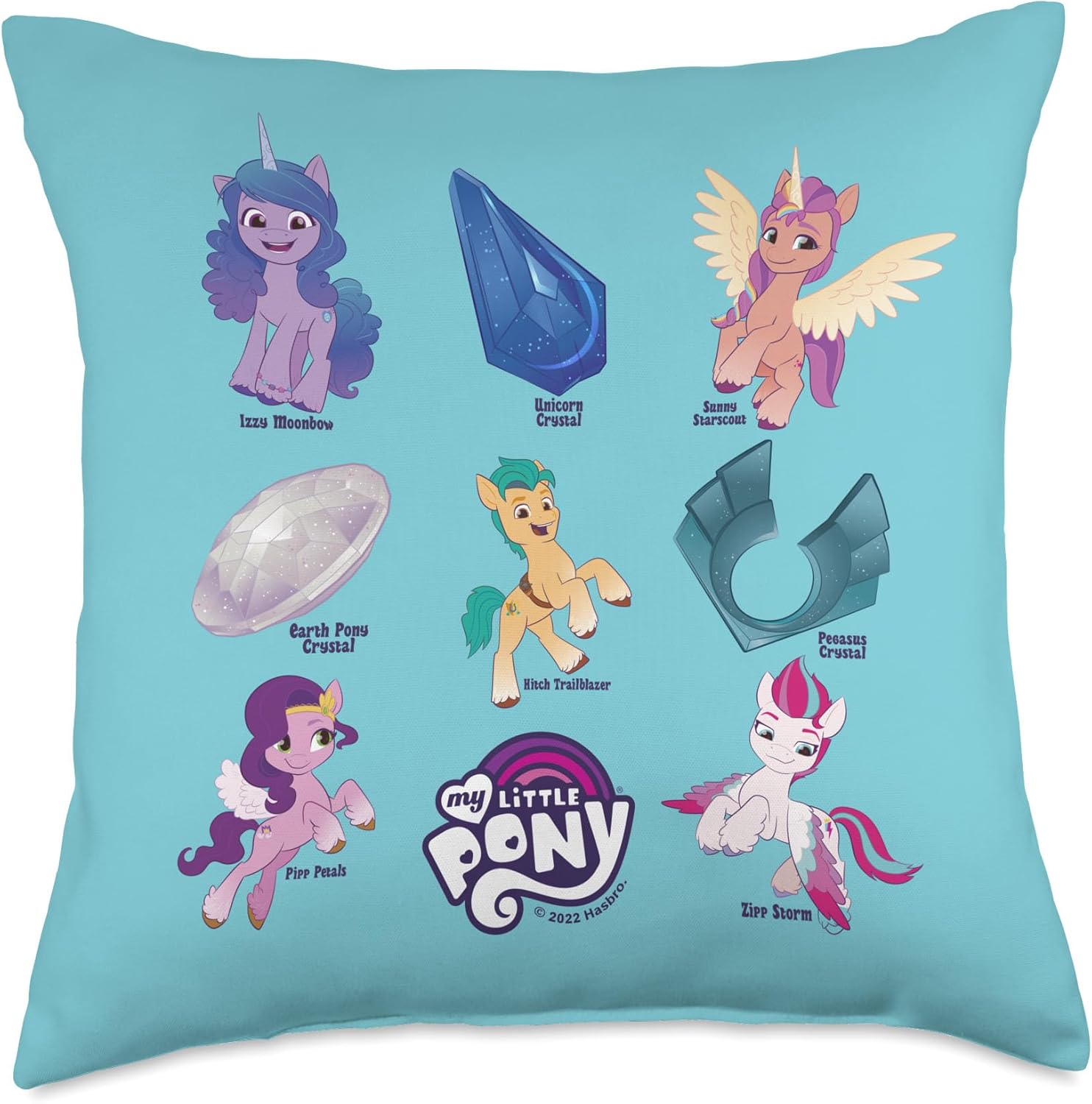 MLP: ANG Textbook Crystals Group Throw Pillow 1