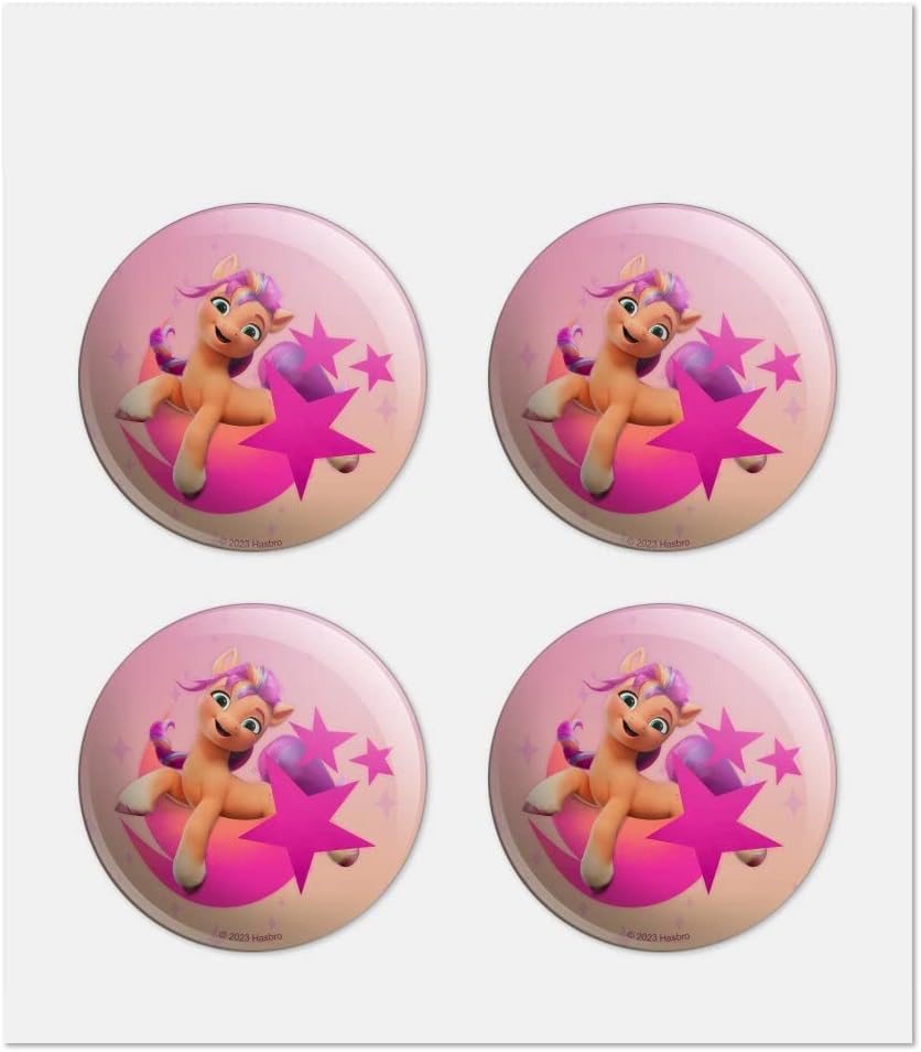 MLP: MYM Sunny Starscout 2.0" Puffy Bubble Dome Scrapbooking Crafting Sticker Set 1