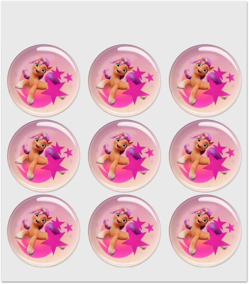 MLP: MYM Sunny Starscout 1.5" Puffy Bubble Dome Scrapbooking Crafting Sticker Set